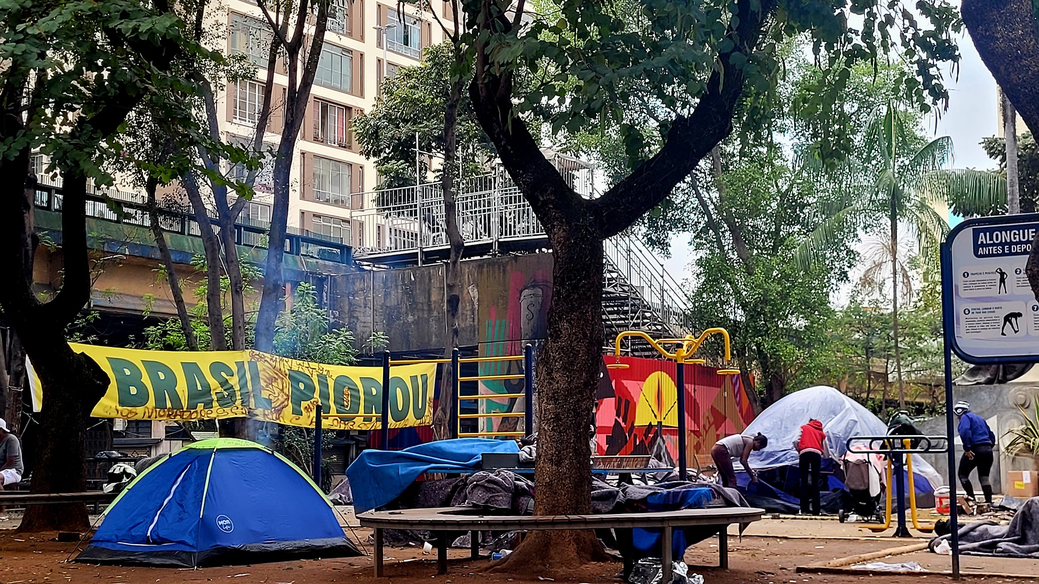 Moradores em situação de rua em São Paulo