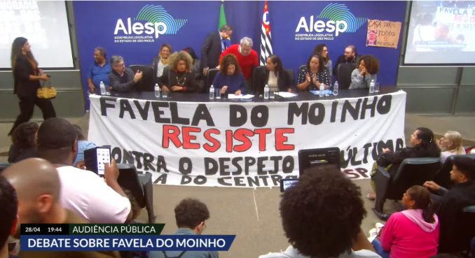 Audiência Pública sobre a Favela do Moinho na ALESP demonstra que moradores são contrários às propostas do governo estadual